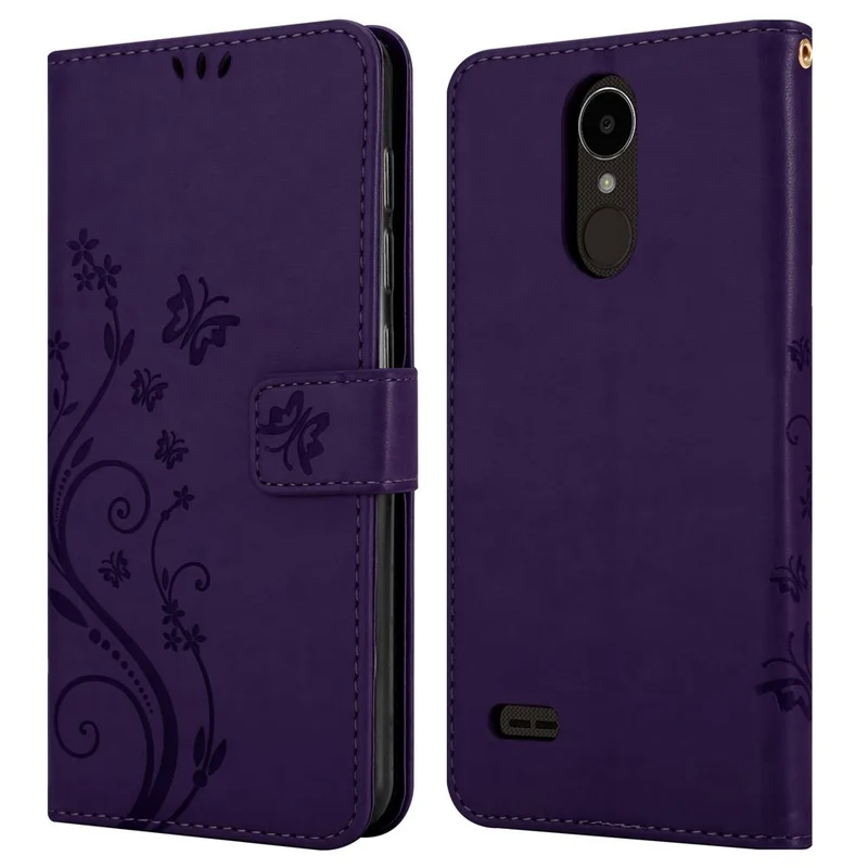 Cadorabo Hülle kompatibel mit LG K4 2017 Schutzhülle im Blumen Design mit Magnetverschluss, Standfunktion und Kartenfächern