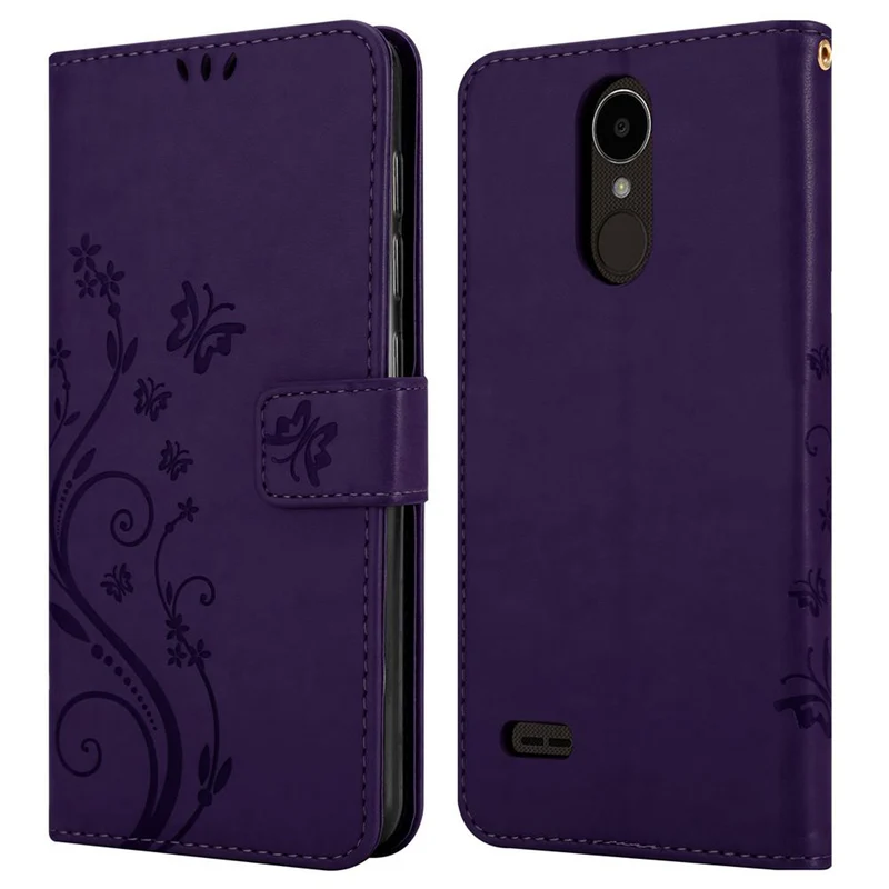Cadorabo Hülle kompatibel mit LG K4 2017 Schutzhülle im Blumen Design mit Magnetverschluss, Standfunktion und Kartenfächern