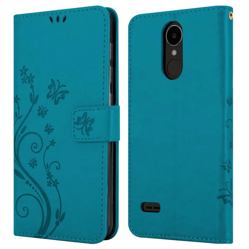 Cadorabo Hülle kompatibel mit LG K4 2017 Schutzhülle im Blumen Design mit Magnetverschluss, Standfunktion und Kartenfächern