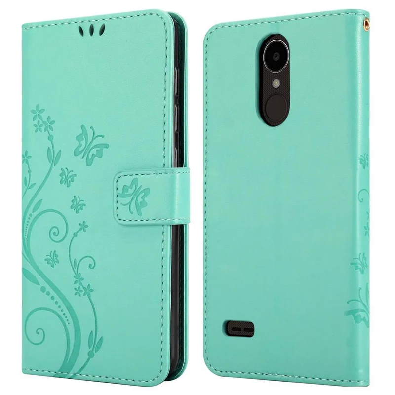 Cadorabo Hülle kompatibel mit LG K4 2017 Schutzhülle im Blumen Design mit Magnetverschluss, Standfunktion und Kartenfächern