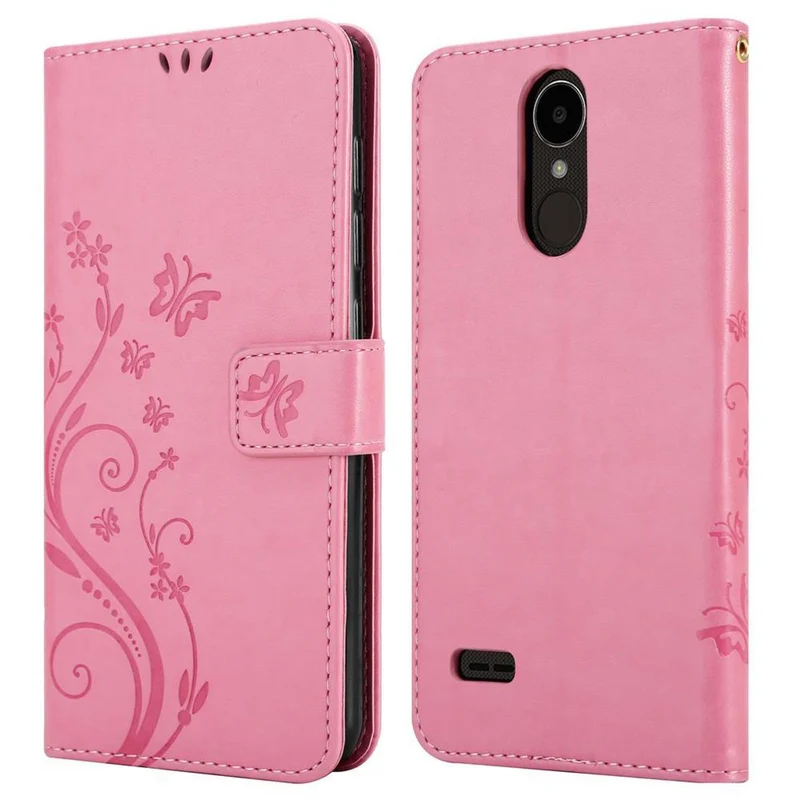 Cadorabo Hülle kompatibel mit LG K4 2017 Schutzhülle im Blumen Design mit Magnetverschluss, Standfunktion und Kartenfächern