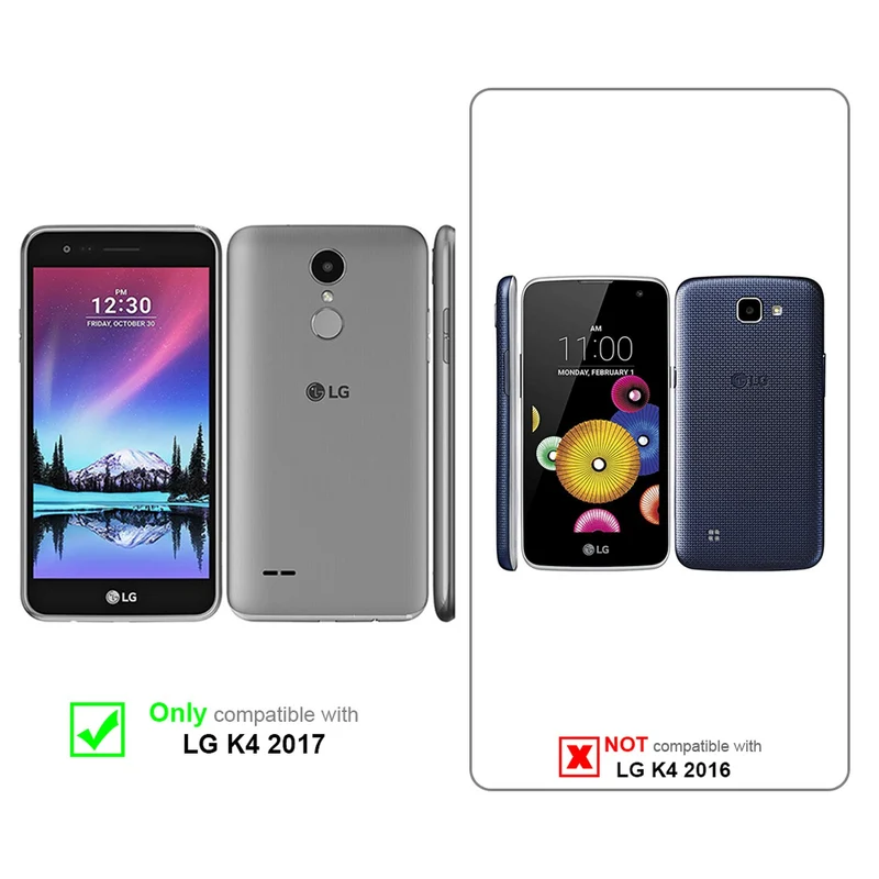 Cadorabo Hülle kompatibel mit LG K4 2017 Schutzhülle im Blumen Design mit Magnetverschluss, Standfunktion und Kartenfächern