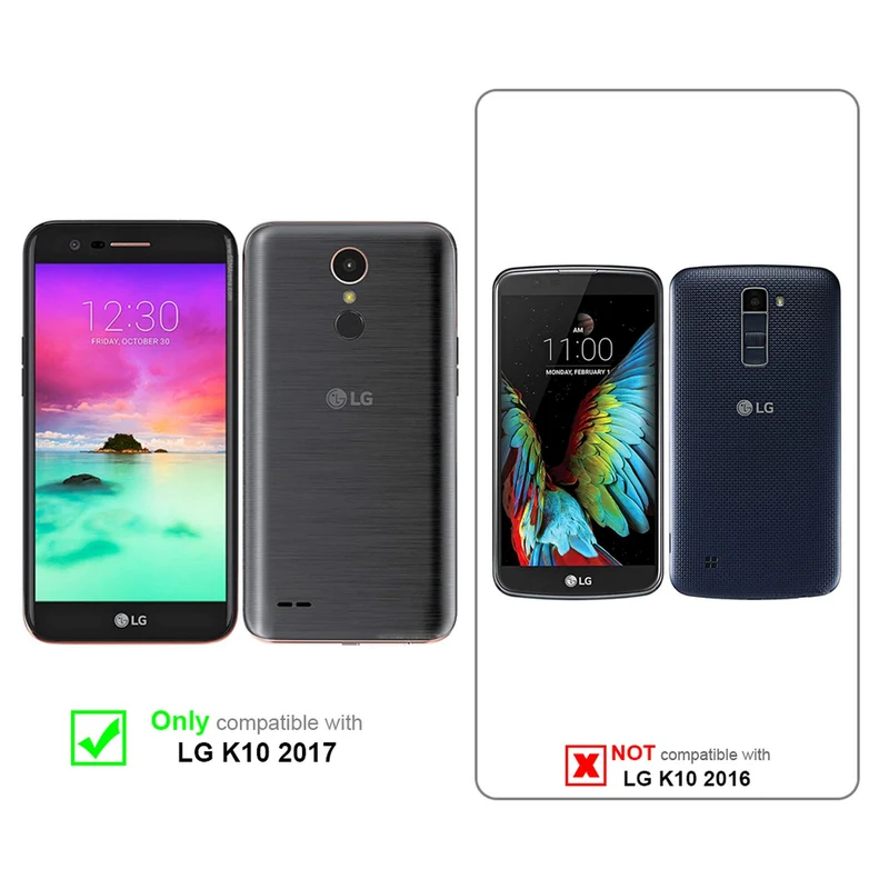 Cadorabo Hülle kompatibel mit LG K10 2017 Schutzhülle im Blumen Design mit Magnetverschluss, Standfunktion und Kartenfächern