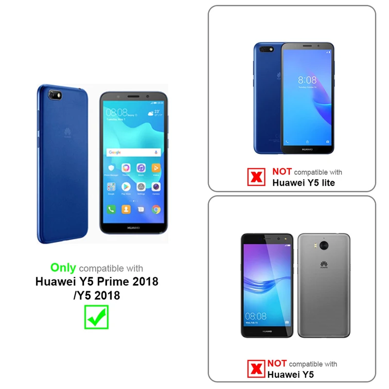 Cadorabo Hülle kompatibel mit Huawei Y5 PRIME 2018 / Y5 2018 Schutzhülle im Blumen Design mit Magnetverschluss, Standfunktion und Kartenfächern