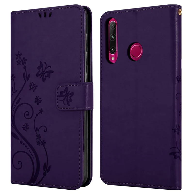 Cadorabo Hülle kompatibel mit Honor 10i / 20i / 20 LITE / Huawei Enjoy 9S Schutzhülle im Blumen Design mit Magnetverschluss, Standfunktion und Kartenfächern