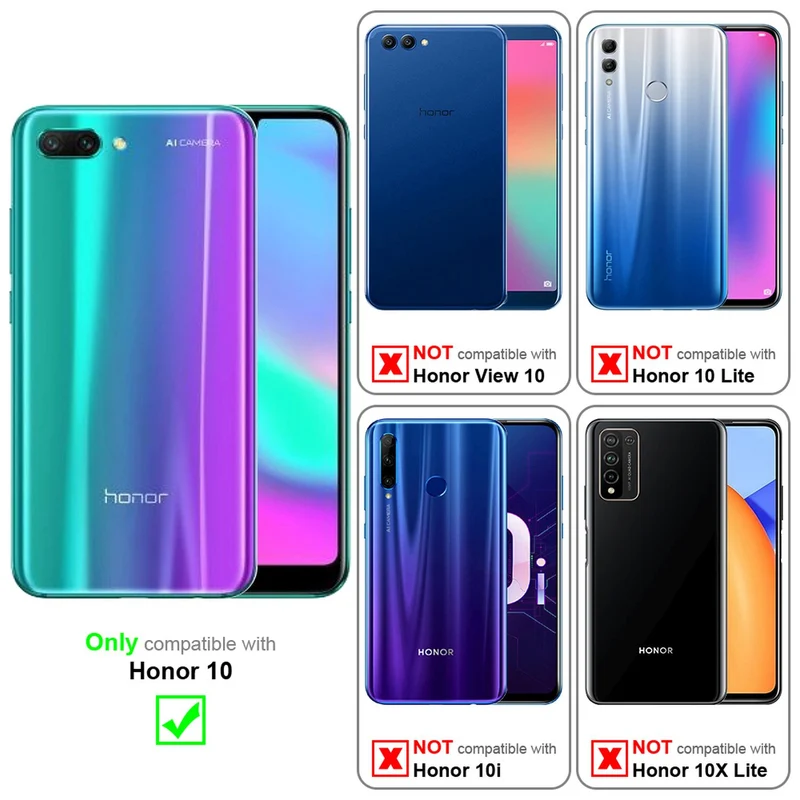 Cadorabo Hülle kompatibel mit Honor 10 Schutzhülle im Blumen Design mit Magnetverschluss, Standfunktion und Kartenfächern