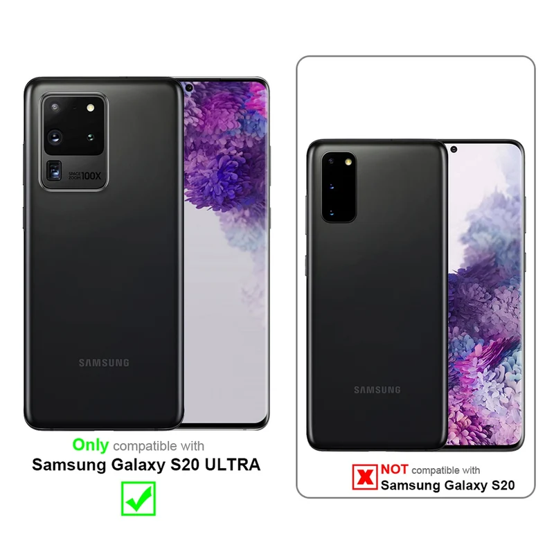 Cadorabo Hülle kompatibel mit Samsung Galaxy S20 ULTRA Schutzhülle im Blumen Design mit Magnetverschluss, Standfunktion und Kartenfächern