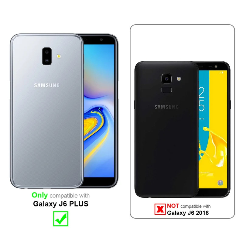 Cadorabo Hülle kompatibel mit Samsung Galaxy J6 PLUS Schutzhülle im Blumen Design mit Magnetverschluss, Standfunktion und Kartenfächern