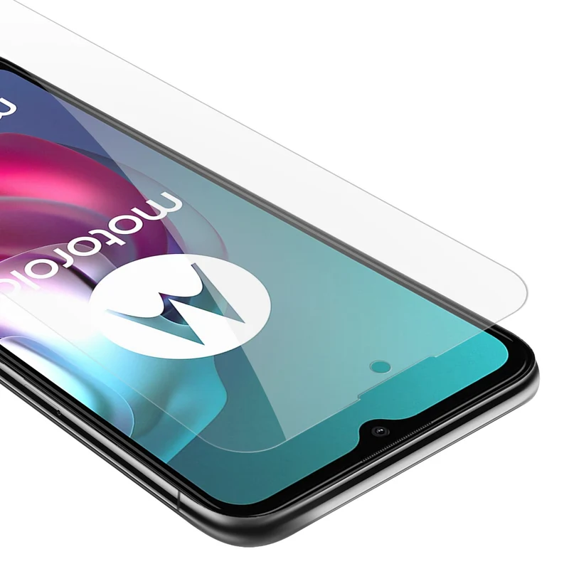 Cadorabo Panzer Folie kompatibel mit Motorola MOTO G10 / G30 - Schutzfolie Gehärtetes (Tempered) Display-Schutzglas in 9H Härte mit 3D Touch Kompatibilität