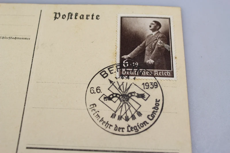Briefmarkenstempel „Legion Condor“ auf Postkarten
