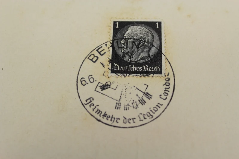 Briefmarkenstempel „Legion Condor“ auf Postkarten