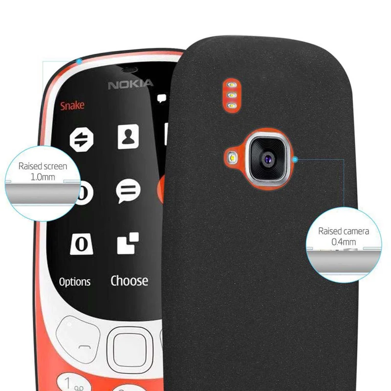Cadorabo Hülle kompatibel mit Nokia 3310 2G Schutzhülle aus flexiblem TPU Silikon