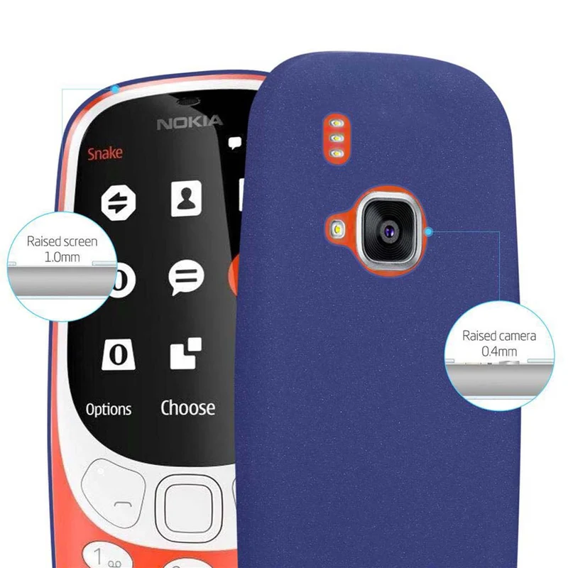 Cadorabo Hülle kompatibel mit Nokia 3310 2G Schutzhülle aus flexiblem TPU Silikon