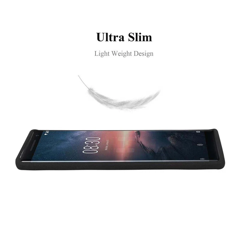 Cadorabo Hülle kompatibel mit Nokia 8 Sirocco Schutzhülle aus flexiblem TPU Silikon