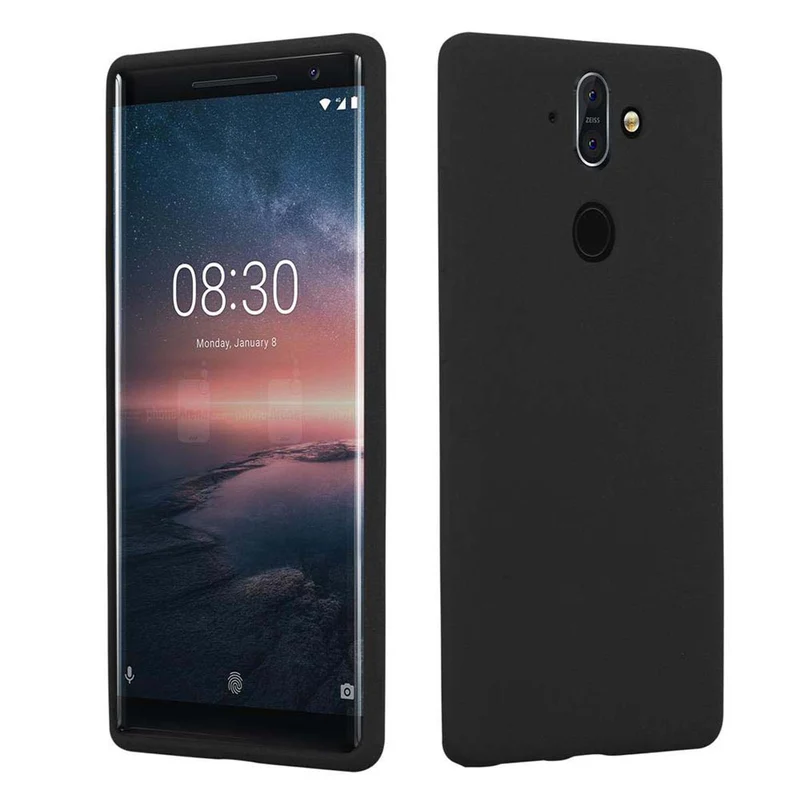 Cadorabo Hülle kompatibel mit Nokia 8 Sirocco Schutzhülle aus flexiblem TPU Silikon