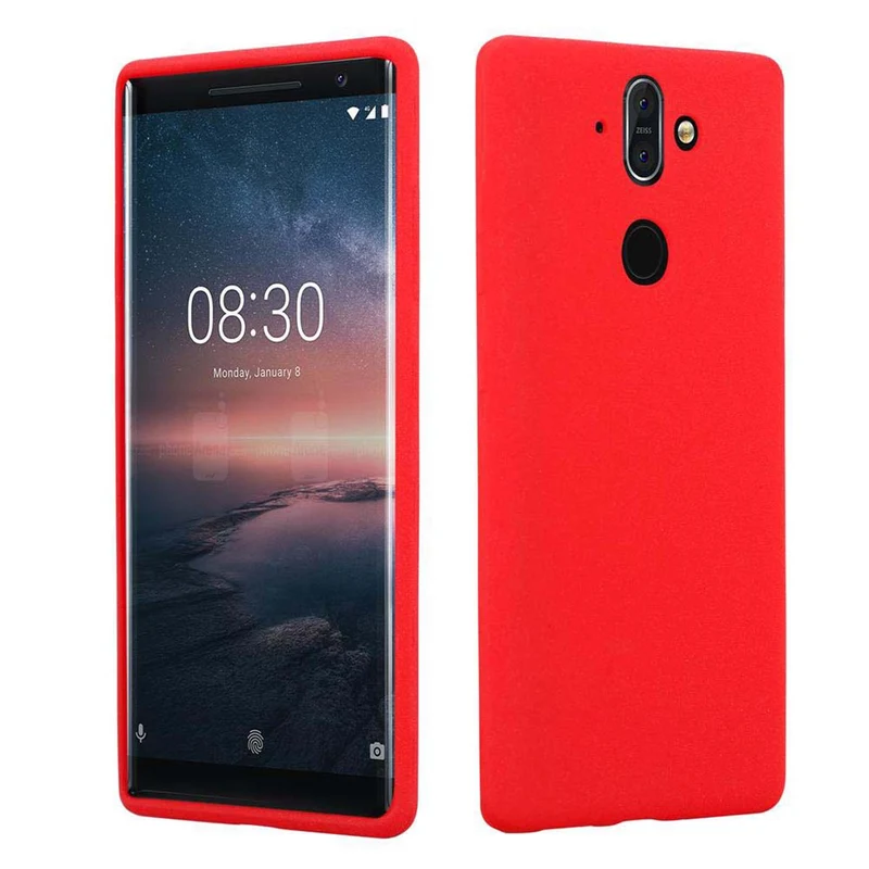 Cadorabo Hülle kompatibel mit Nokia 8 Sirocco Schutzhülle aus flexiblem TPU Silikon