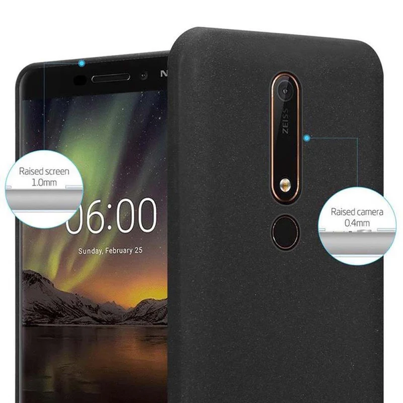 Cadorabo Hülle kompatibel mit Nokia 6,1 Schutzhülle aus flexiblem TPU Silikon