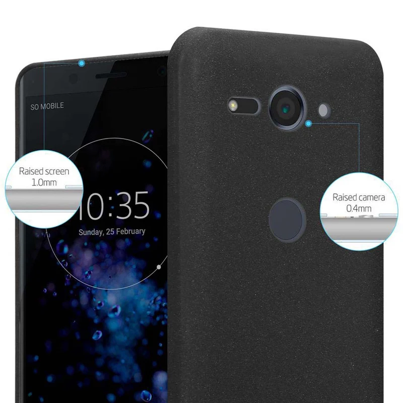 Cadorabo Hülle kompatibel mit Sony Xperia XZ2 COMPACT Schutzhülle aus flexiblem TPU Silikon
