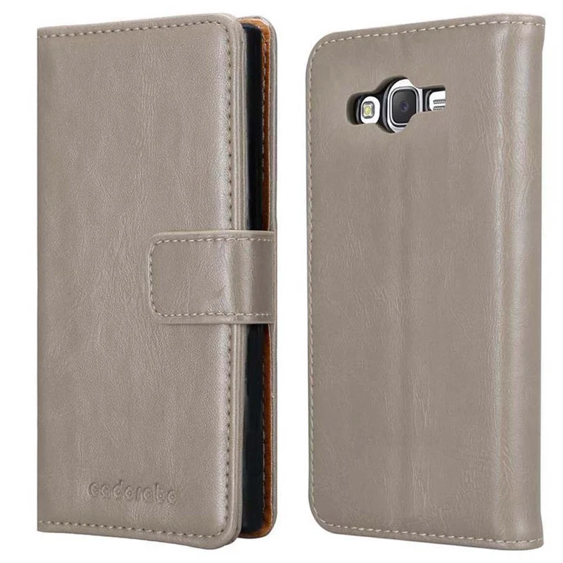 Cadorabo Hülle kompatibel mit Samsung Galaxy J7 2015 Schutzhülle mit Magnetverschluss, Standfunktion und Kartenfach