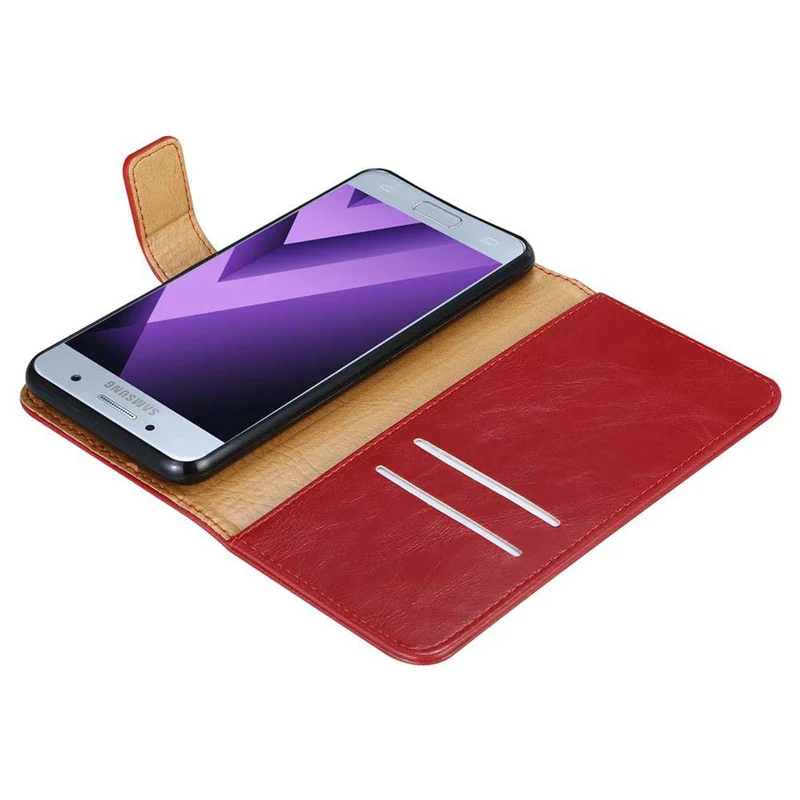 Cadorabo Hülle kompatibel mit Samsung Galaxy A7 2017 Schutzhülle mit Magnetverschluss, Standfunktion und Kartenfach