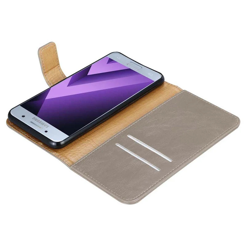 Cadorabo Hülle kompatibel mit Samsung Galaxy A7 2017 Schutzhülle mit Magnetverschluss, Standfunktion und Kartenfach