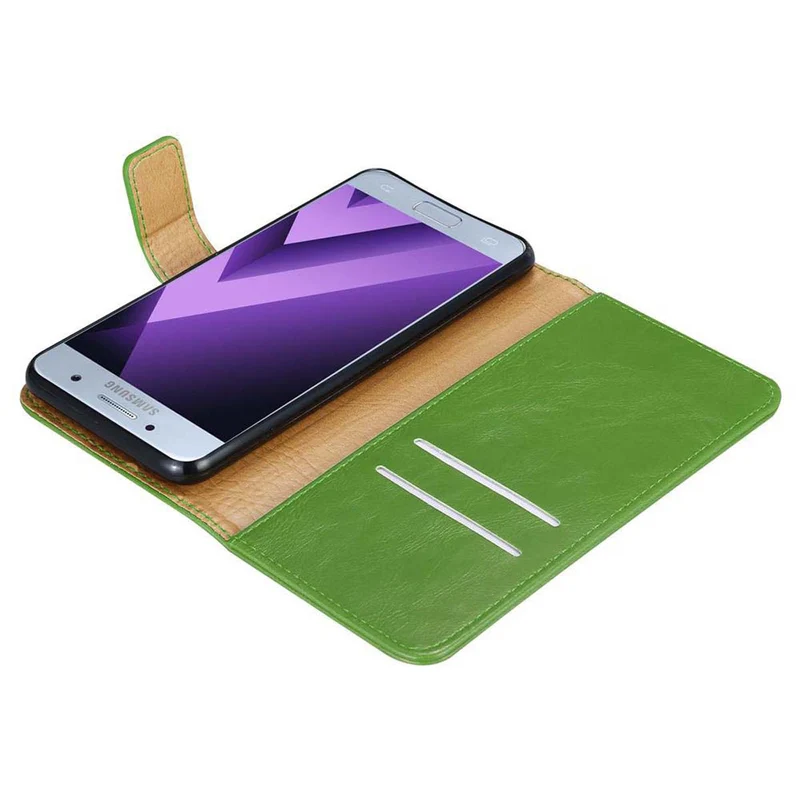 Cadorabo Hülle kompatibel mit Samsung Galaxy A7 2017 Schutzhülle mit Magnetverschluss, Standfunktion und Kartenfach