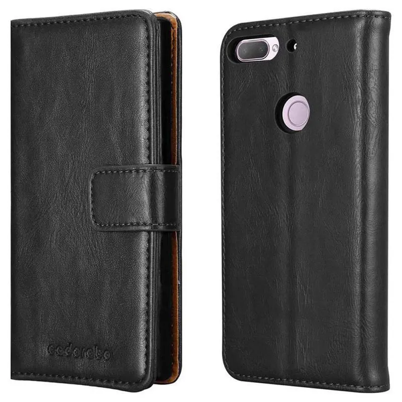 Cadorabo Hülle kompatibel mit HTC Desire 12 PLUS Schutzhülle mit Magnetverschluss, Standfunktion und Kartenfach