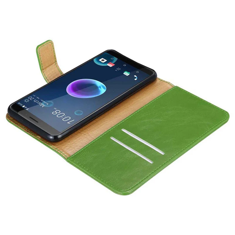 Cadorabo Hülle kompatibel mit HTC Desire 12 Schutzhülle mit Magnetverschluss, Standfunktion und Kartenfach