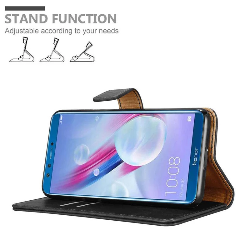 Cadorabo Hülle kompatibel mit Honor 9 LITE Schutzhülle mit Magnetverschluss, Standfunktion und Kartenfach