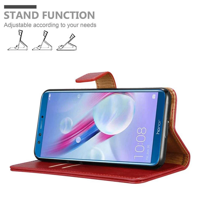 Cadorabo Hülle kompatibel mit Honor 9 LITE Schutzhülle mit Magnetverschluss, Standfunktion und Kartenfach