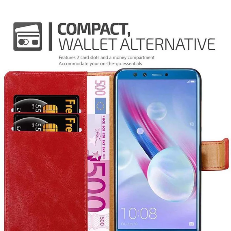 Cadorabo Hülle kompatibel mit Honor 9 LITE Schutzhülle mit Magnetverschluss, Standfunktion und Kartenfach
