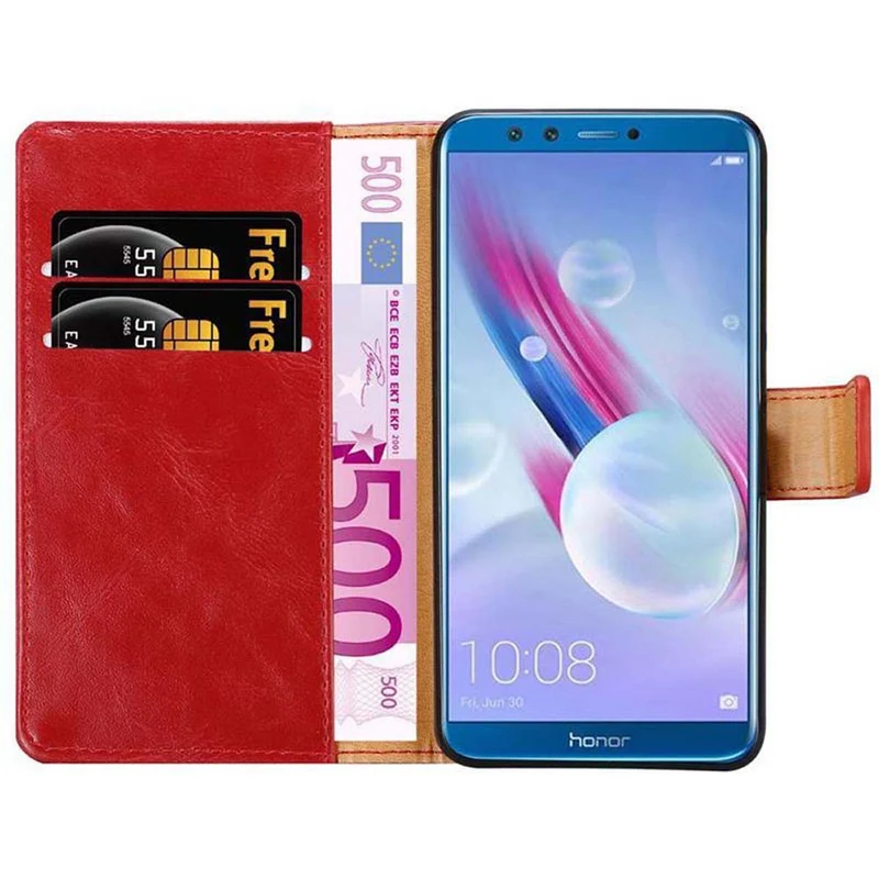 Cadorabo Hülle kompatibel mit Honor 9 LITE Schutzhülle mit Magnetverschluss, Standfunktion und Kartenfach