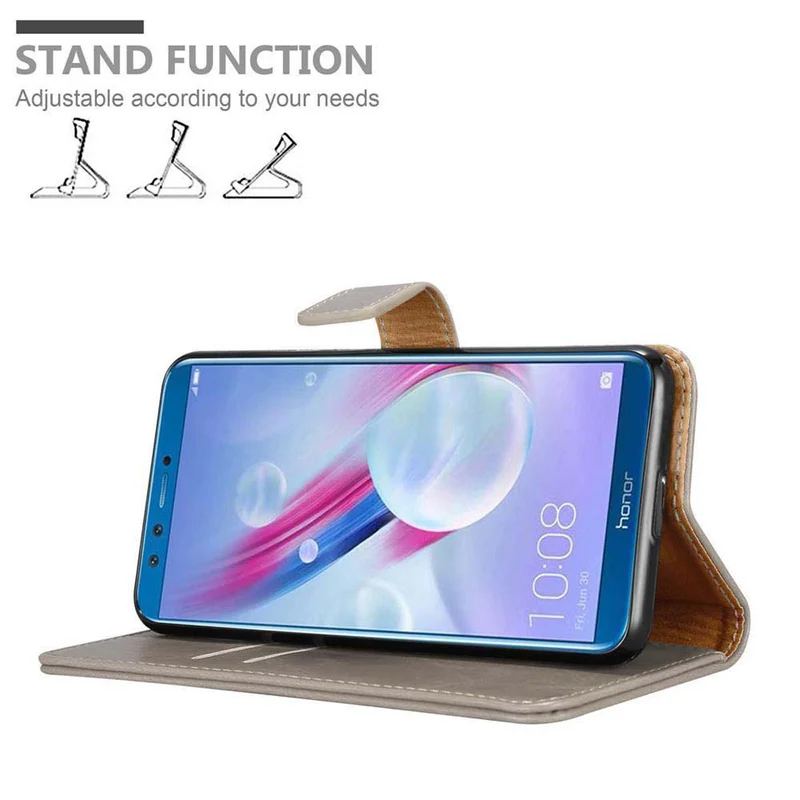 Cadorabo Hülle kompatibel mit Honor 9 LITE Schutzhülle mit Magnetverschluss, Standfunktion und Kartenfach