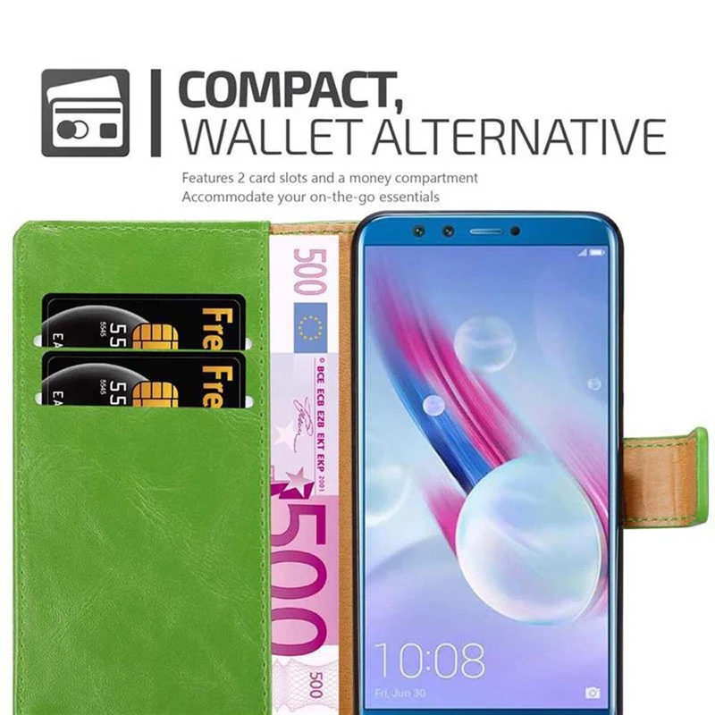 Cadorabo Hülle kompatibel mit Honor 9 LITE Schutzhülle mit Magnetverschluss, Standfunktion und Kartenfach