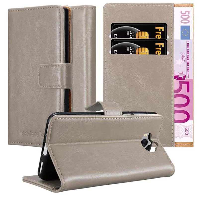 Cadorabo Hülle kompatibel mit Huawei Y5 2017 / Y6 2017 Schutzhülle mit Magnetverschluss, Standfunktion und Kartenfach