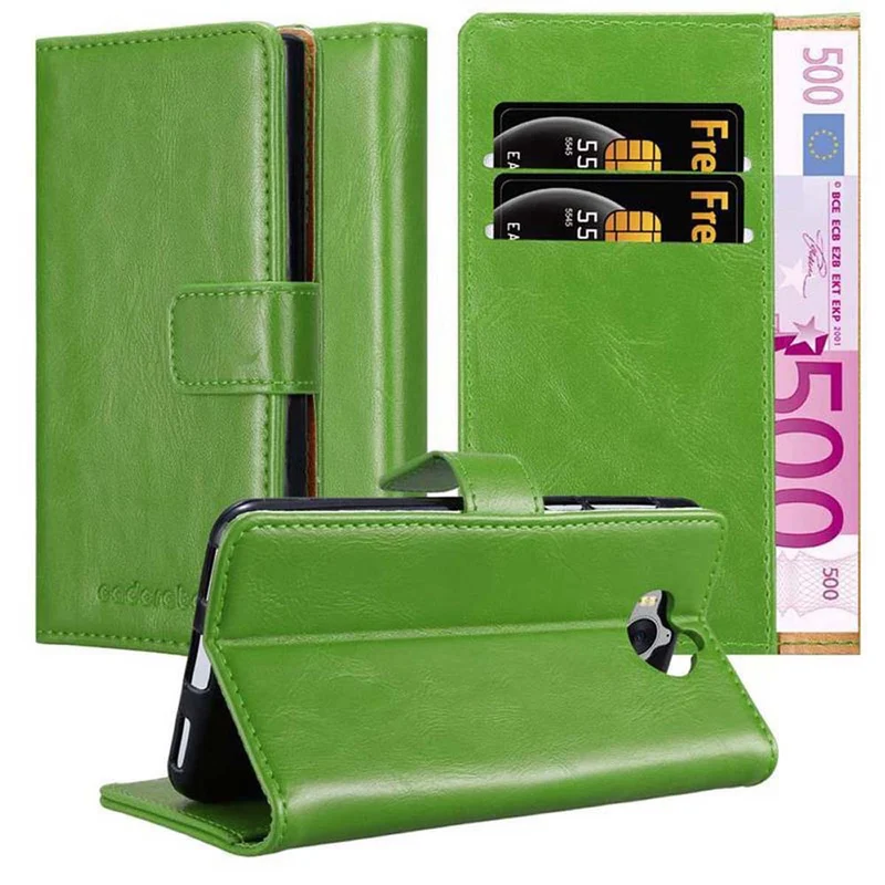 Cadorabo Hülle kompatibel mit Huawei Y5 2017 / Y6 2017 Schutzhülle mit Magnetverschluss, Standfunktion und Kartenfach