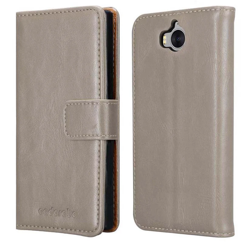Cadorabo Hülle kompatibel mit Huawei Y5 2017 / Y6 2017 Schutzhülle mit Magnetverschluss, Standfunktion und Kartenfach