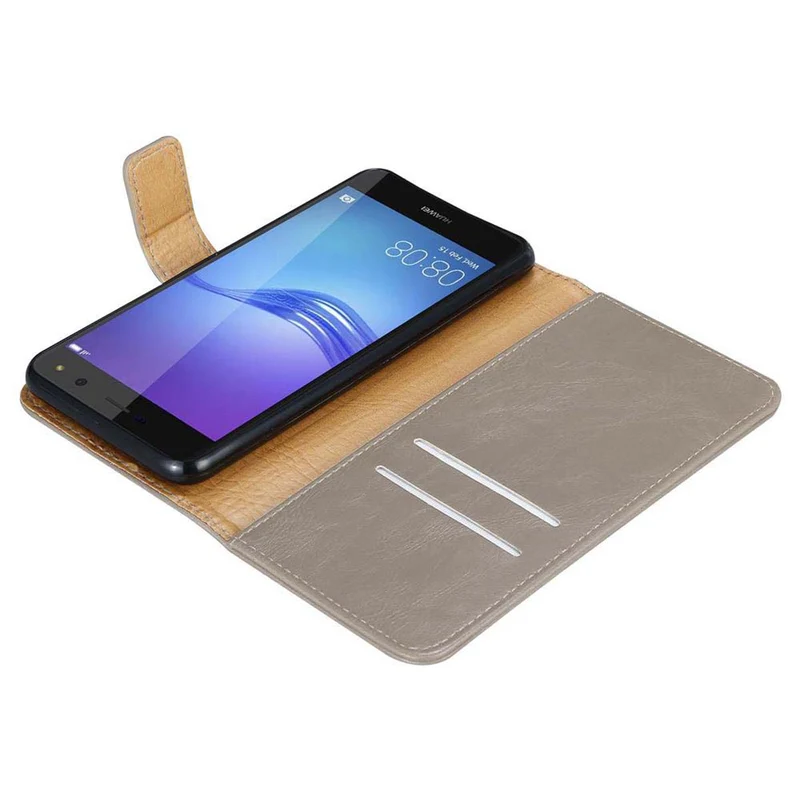 Cadorabo Hülle kompatibel mit Huawei Y5 2017 / Y6 2017 Schutzhülle mit Magnetverschluss, Standfunktion und Kartenfach
