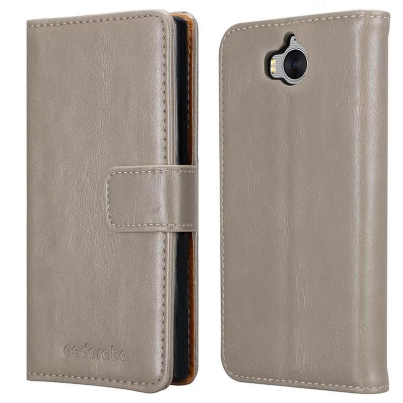 Cadorabo Hülle kompatibel mit Huawei Y5 2017 / Y6 2017 Schutzhülle mit Magnetverschluss, Standfunktion und Kartenfach