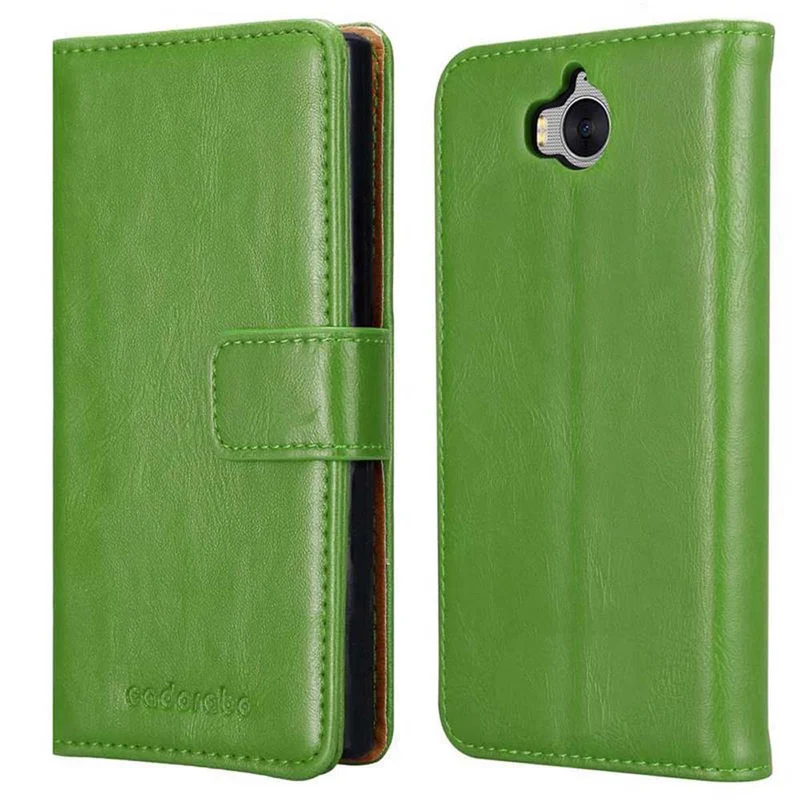 Cadorabo Hülle kompatibel mit Huawei Y5 2017 / Y6 2017 Schutzhülle mit Magnetverschluss, Standfunktion und Kartenfach