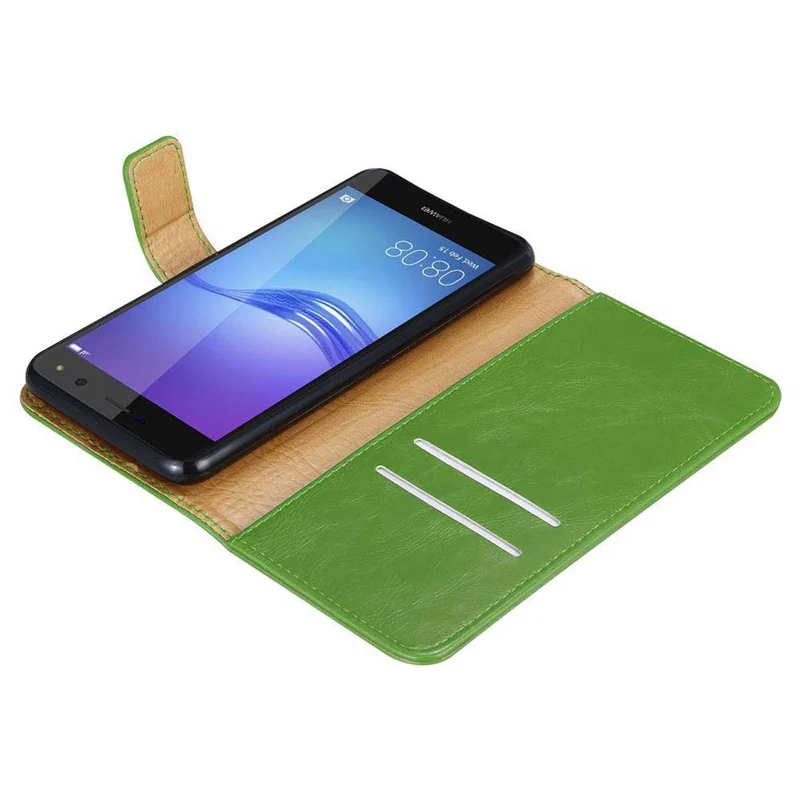 Cadorabo Hülle kompatibel mit Huawei Y5 2017 / Y6 2017 Schutzhülle mit Magnetverschluss, Standfunktion und Kartenfach