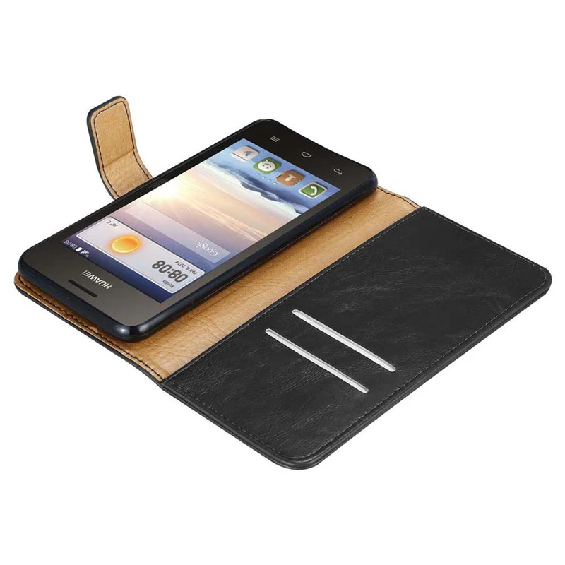 Cadorabo Hülle kompatibel mit Huawei Y3 / Y3C / Y330 / Y331 / Y360 Schutzhülle mit Magnetverschluss, Standfunktion und Kartenfach