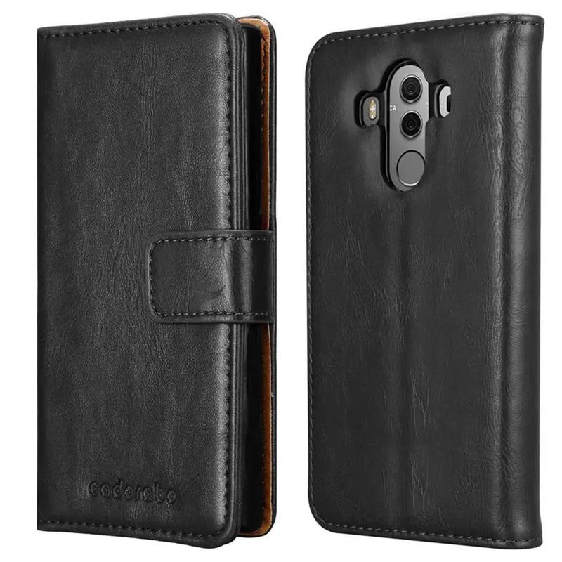 Cadorabo Hülle kompatibel mit Huawei MATE 10 PRO Schutzhülle mit Magnetverschluss, Standfunktion und Kartenfach