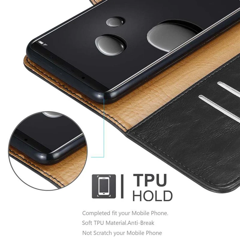 Cadorabo Hülle kompatibel mit Huawei MATE 10 PRO Schutzhülle mit Magnetverschluss, Standfunktion und Kartenfach