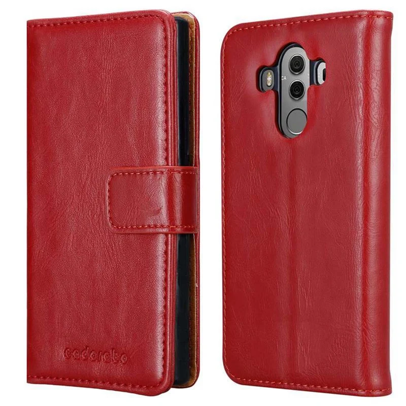 Cadorabo Hülle kompatibel mit Huawei MATE 10 PRO Schutzhülle mit Magnetverschluss, Standfunktion und Kartenfach