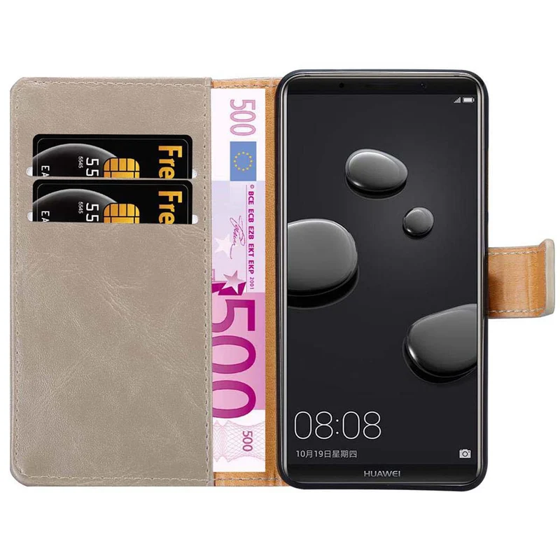Cadorabo Hülle kompatibel mit Huawei MATE 10 PRO Schutzhülle mit Magnetverschluss, Standfunktion und Kartenfach