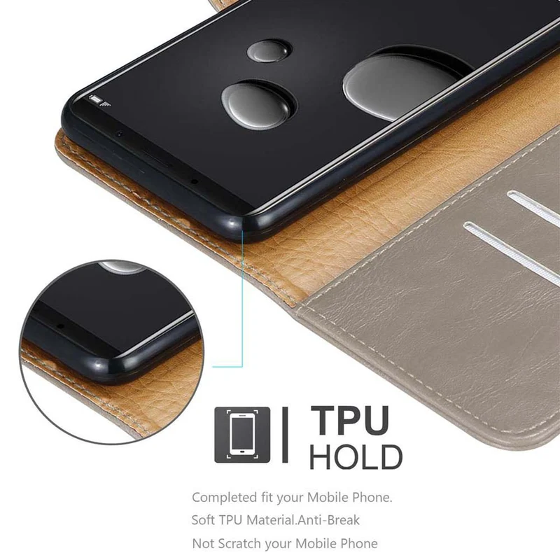 Cadorabo Hülle kompatibel mit Huawei MATE 10 PRO Schutzhülle mit Magnetverschluss, Standfunktion und Kartenfach