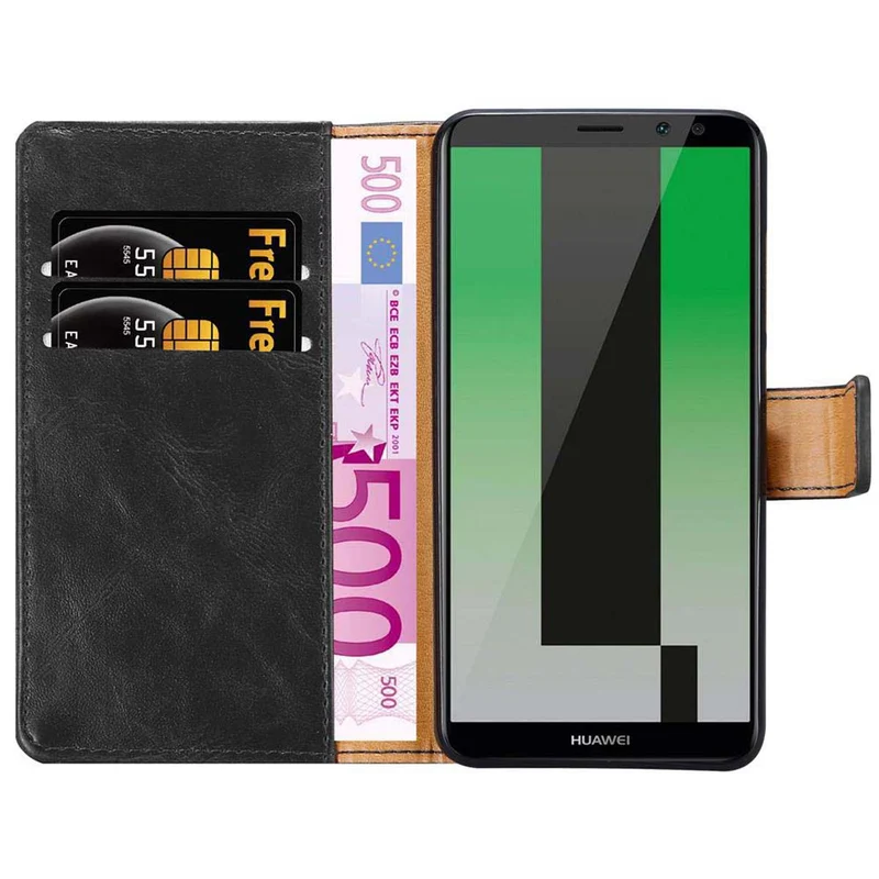 Cadorabo Hülle kompatibel mit Huawei MATE 10 LITE Schutzhülle mit Magnetverschluss, Standfunktion und Kartenfach