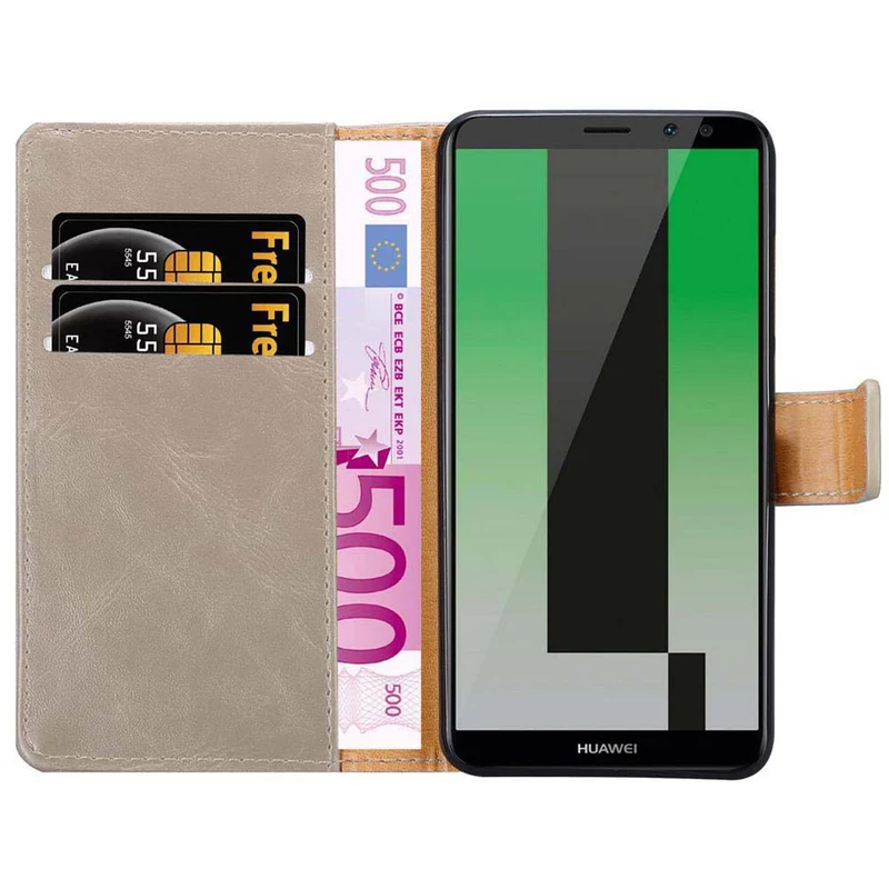 Cadorabo Hülle kompatibel mit Huawei MATE 10 LITE Schutzhülle mit Magnetverschluss, Standfunktion und Kartenfach