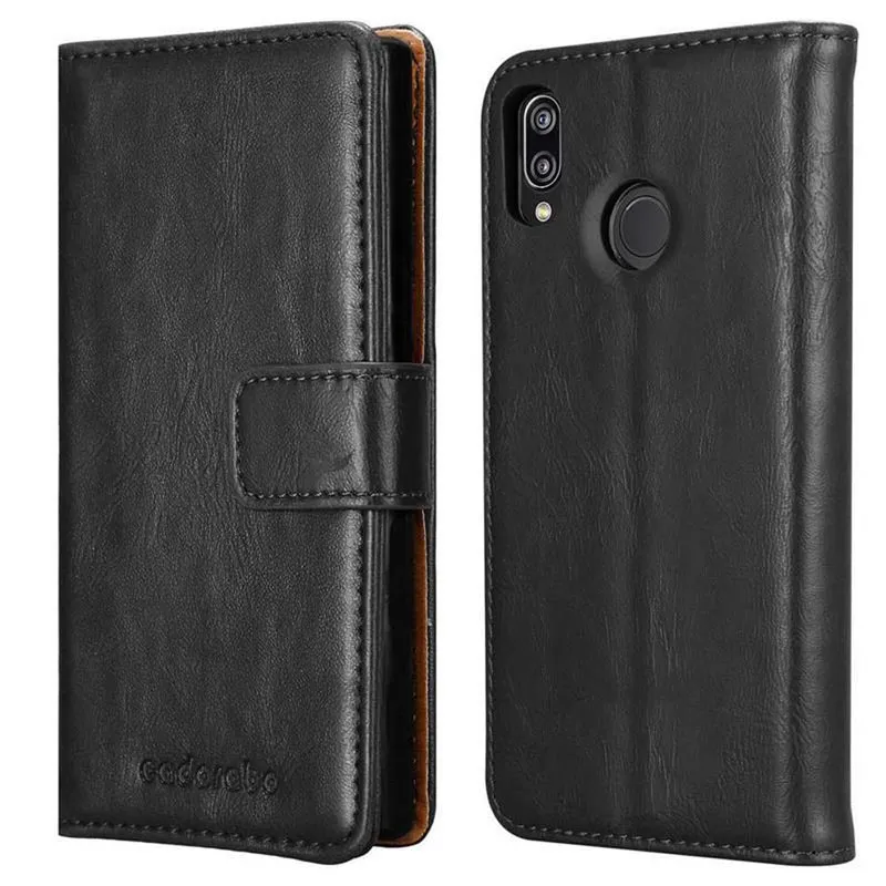 Cadorabo Hülle kompatibel mit Huawei P20 LITE 2018 / NOVA 3E Schutzhülle mit Magnetverschluss, Standfunktion und Kartenfach